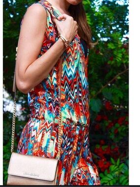 Veronica M Deep V Zigzag Jumpsuit